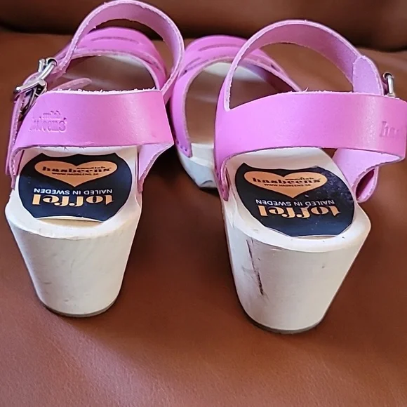 Swedish Hasbeens Cute Pink Clog Sandals - Picture 4 of 5